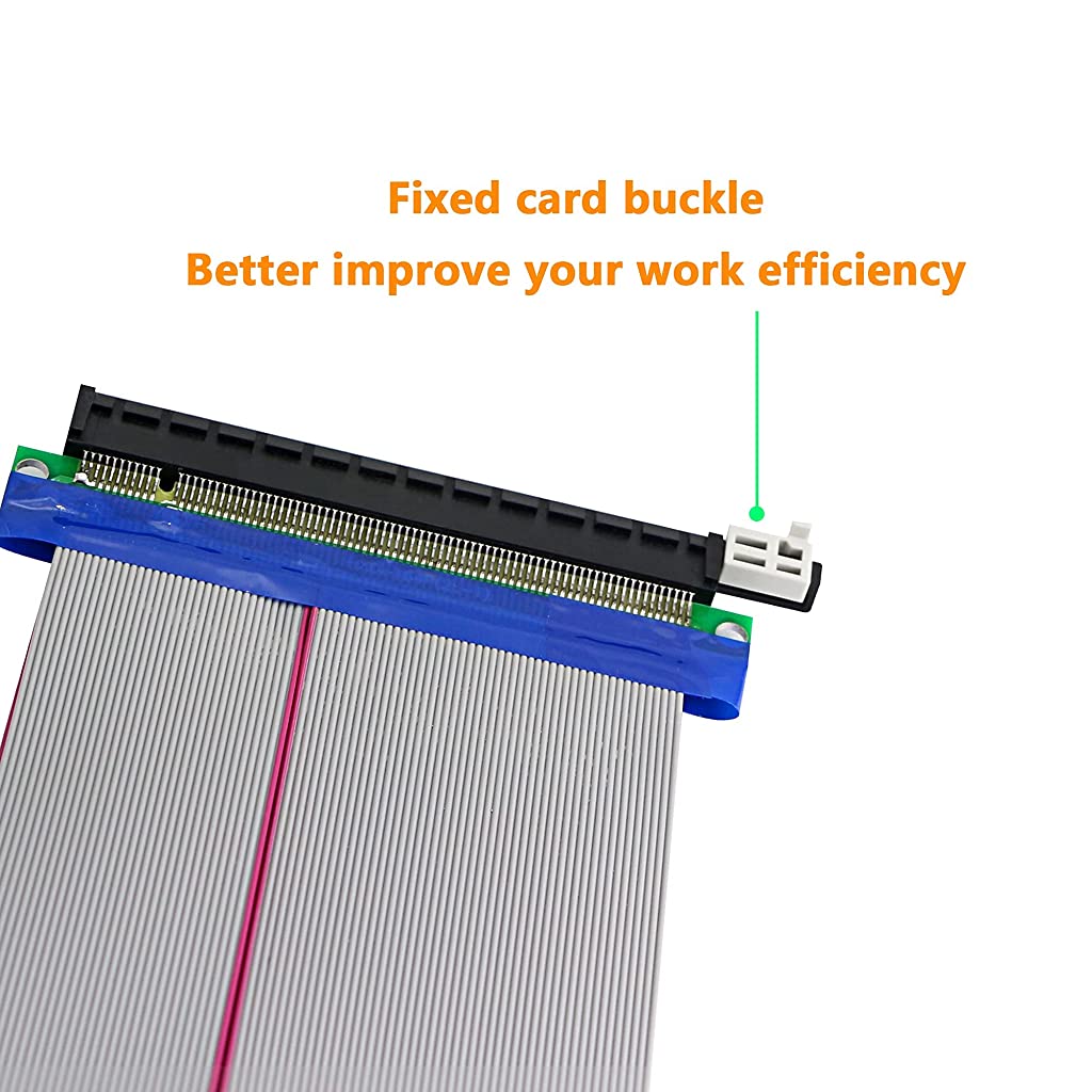 Eleboat® PCI-E Extender Cable PCIe 16x to 16x Flexible GPU Riser Adapter Card Extender Cable for Ethereum Mining ETH L=8inch (16X16) Eleboat® PCI-E Extender Cable PCIe 16x to 16x Flexible GPU Riser Adapter Card Extender Cable for Ethereum Mining ETH L=8inch (16X16)